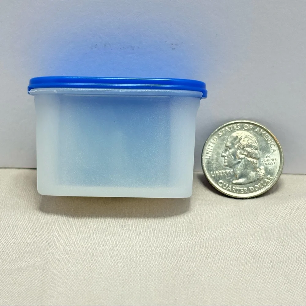 Tupperware Mini Modular Mates with Blue Lid Magnet So vintage and Collectible